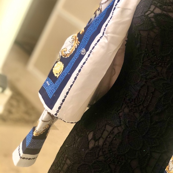 Baroque Print Lightweight Blazer - Picture 6 of 7